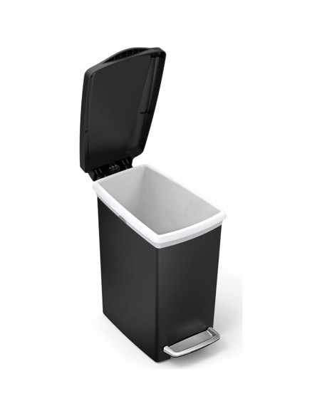 Basurero Compacto 10 Litros simplehuman Negro con Pedal Basurero Compacto 10 Litros simplehuman Negro con Pedal