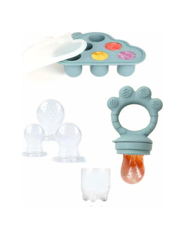 Moldes de Popsicle de Silicona para Bebés LOTBILL - Azul