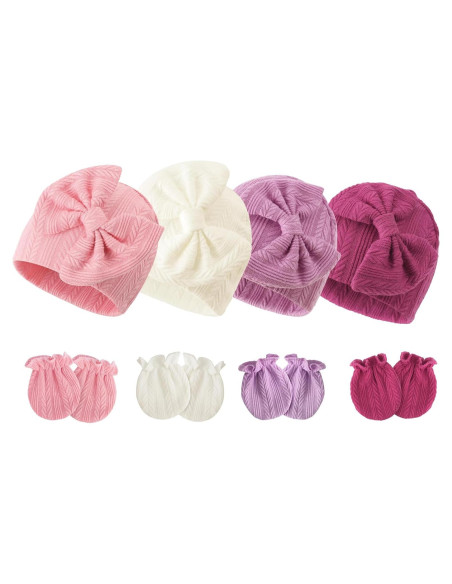 Conjunto de Gorro y Manoplas AQOKKA Bebés 0-6 Meses Algodón Conjunto de Gorro y Manoplas AQOKKA Bebés 0-6 Meses Algodón