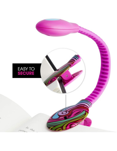 Luz de lectura recargable WITHit French Bull Rosa LED