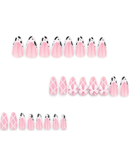 Uñas Postizas Almendra NEWSPIED con Rhinestones 3D - 24 Piezas Uñas Postizas Almendra NEWSPIED con Rhinestones 3D - 24 Piezas
