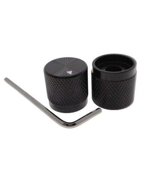 Paquete de 2 Perillas de Control de Aluminio Szliyands 17mm Negro Paquete de 2 Perillas de Control de Aluminio Szliyands 17mm Negro
