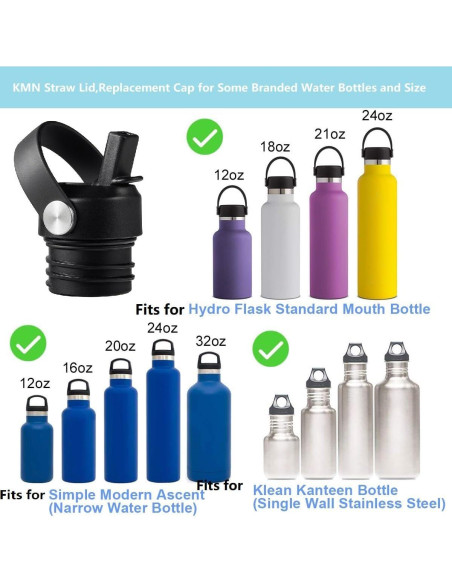 Tapa de Paja KMN para Hydro Flask Boca Estándar 18-24 oz Tapa de Paja KMN para Hydro Flask Boca Estándar 18-24 oz