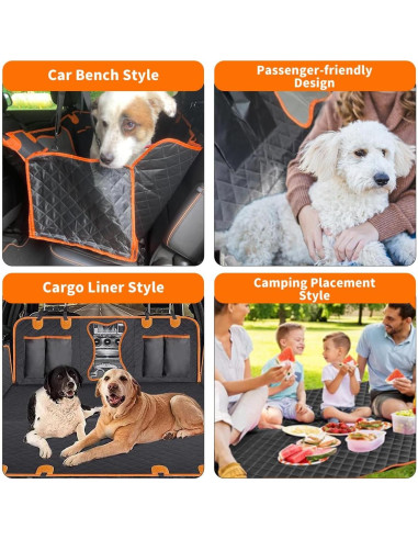 Funda de Asiento de Coche CBBPET 100% Impermeable para Mascotas