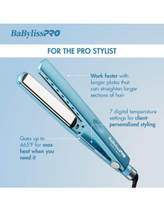 Plancha de Pelo Iónica BaBylissPRO BNT9091TXL 3.18 cm 2