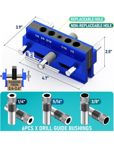 Kit de Plantilla de Alineación Automática LIFEMODA - Taladro Ajustable 2