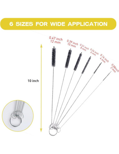 Juego de Cepillos Limpiadores de Pajitas 6 Piezas FAMILIA DE CEPILLOS