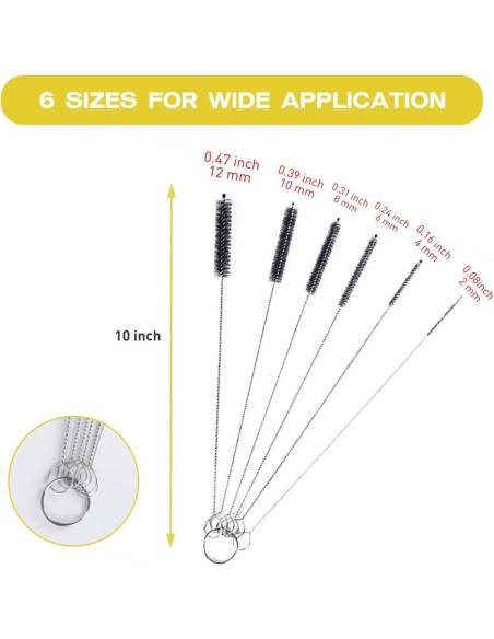 Juego de Cepillos Limpiadores de Pajitas 6 Piezas FAMILIA DE CEPILLOS Juego de Cepillos Limpiadores de Pajitas 6 Piezas FAMILIA DE CEPILLOS