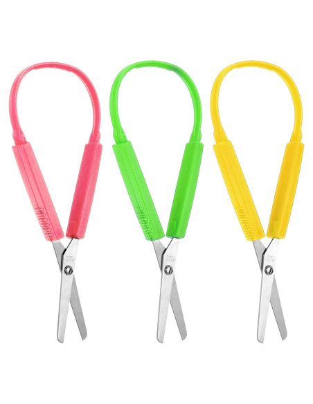 Set de Tijeras de Bucle Telooco 3 Piezas 14 cm Seguridad Niños Set de Tijeras de Bucle Telooco 3 Piezas 14 cm Seguridad Niños