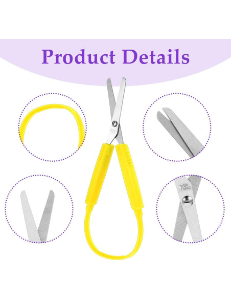 Set de Tijeras de Bucle Telooco 3 Piezas 14 cm Seguridad Niños Set de Tijeras de Bucle Telooco 3 Piezas 14 cm Seguridad Niños