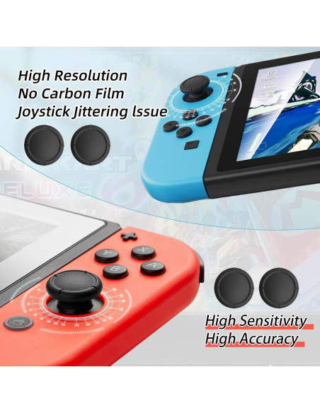 Cubiertas de Joystick de Silicona SMLBJUTE para Nintendo Switch 10PCS Negro Cubiertas de Joystick de Silicona SMLBJUTE para Nintendo Switch 10PCS Negro