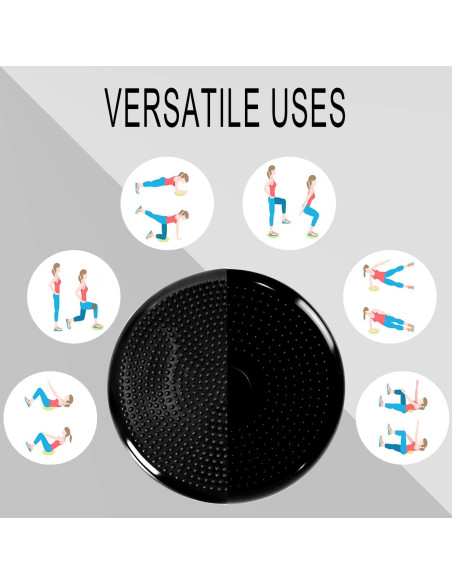Cojín Inestable Nvzi 34cm con Pelota de Masaje y Bomba Cojín Inestable Nvzi 34cm con Pelota de Masaje y Bomba