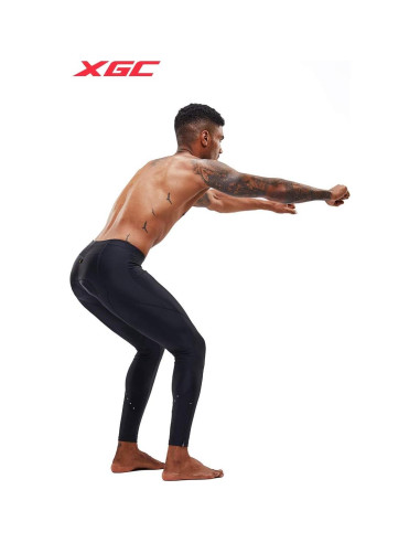 Pantalones Largos de Ciclismo Hombre XGC Almohadilla 4D Negro