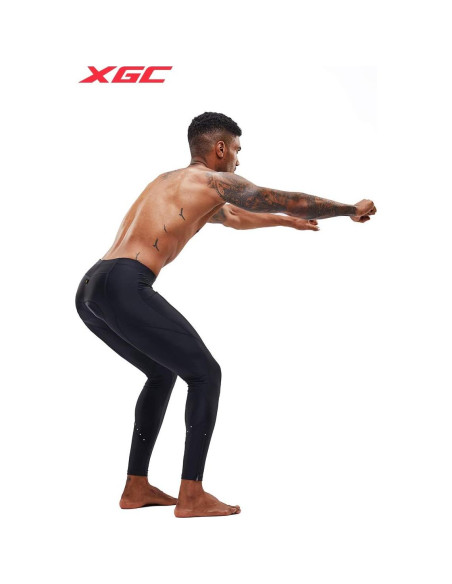 Pantalones Largos de Ciclismo Hombre XGC Almohadilla 4D Negro Pantalones Largos de Ciclismo Hombre XGC Almohadilla 4D Negro