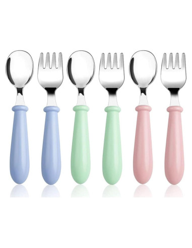 Set de Utensilios para Niños Pimoys 6 Piezas Acero Inoxidable
