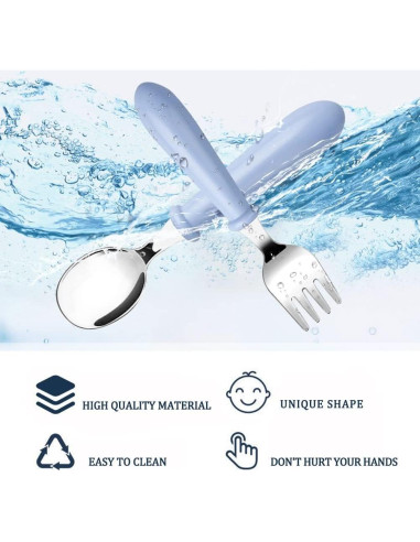 Set de Utensilios para Niños Pimoys 6 Piezas Acero Inoxidable