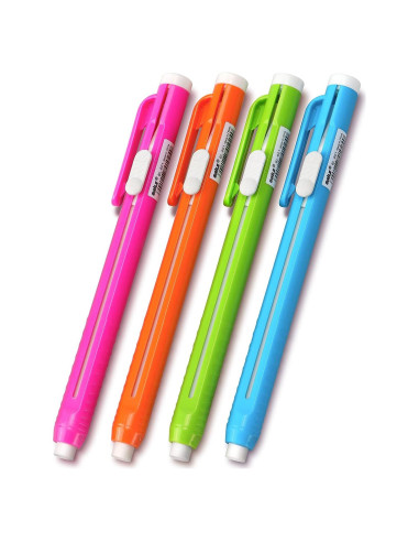 Borrador Mecánico Retráctil Hutou - Paquete de 4 Colores