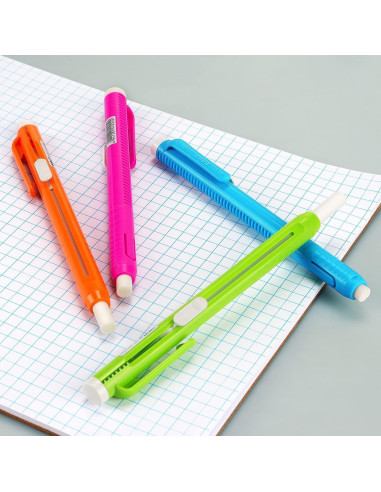Borrador Mecánico Retráctil Hutou - Paquete de 4 Colores