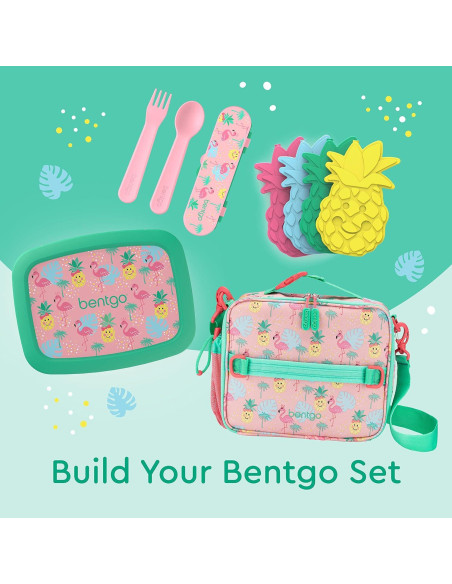 Juego de Utensilios Reutilizables Bentgo Kids - Tenedor y Cuchara Tropical Juego de Utensilios Reutilizables Bentgo Kids - Tenedor y Cuchara Tropical