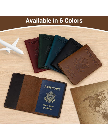 Funda de Pasaporte de Cuero Premium BIAOTIE RFID Unisex Negro Funda de Pasaporte de Cuero Premium BIAOTIE RFID Unisex Negro