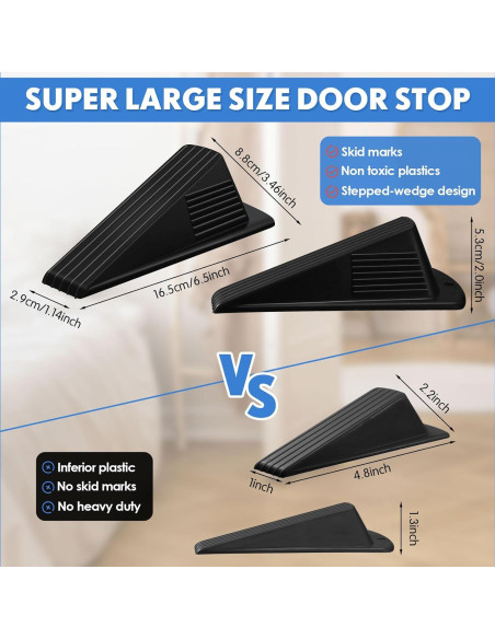 Topes de Puerta Jumbo Frienda 2 Pcs Goma Antideslizante 5.08cm Topes de Puerta Jumbo Frienda 2 Pcs Goma Antideslizante 5.08cm