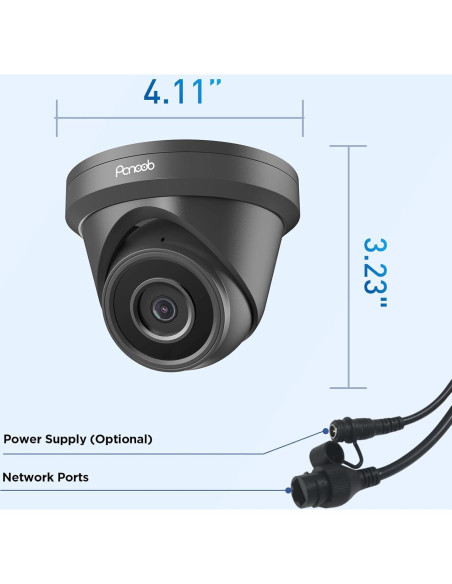 Cámara Domo PoE PANOOB 5MP IP67 Visión Nocturna 30m Cámara Domo PoE PANOOB 5MP IP67 Visión Nocturna 30m