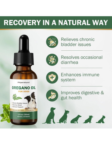Aceite de Orégano para Perros PKperekond 29.57 ml 88% Carvacrol
