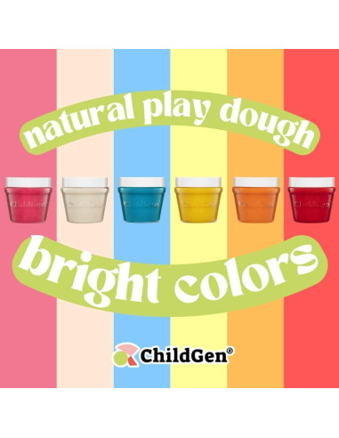 Juego de Plastilina Natural ChildGen 6 PCS No Tóxica 125g