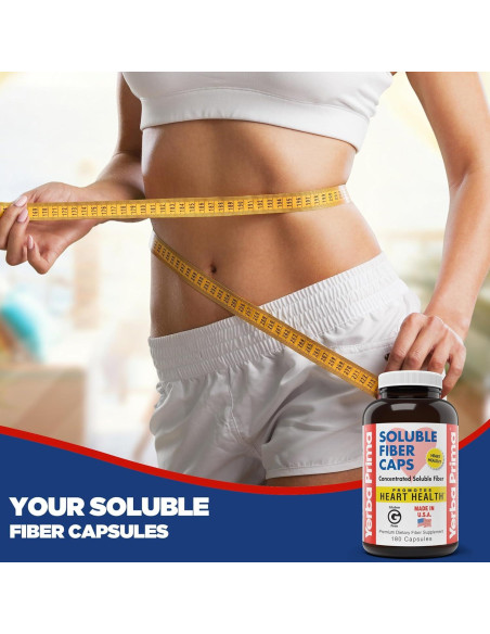Cápsulas de Fibra Soluble Yerba Prima 180 Unidades - Suplemento Natural Cápsulas de Fibra Soluble Yerba Prima 180 Unidades - Suplemento Natural