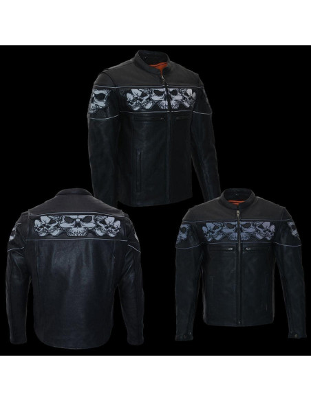 Chaqueta de motocicleta Milwaukee Leather MLM1501 Cool-Tec negra Chaqueta de motocicleta Milwaukee Leather MLM1501 Cool-Tec negra