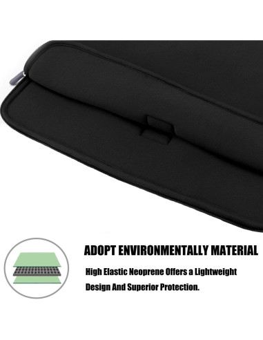 Funda para Laptop Naukay 13-13.3" Negra Delgado y Ligera