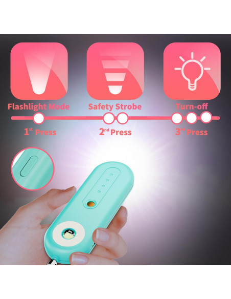 Alarma de Seguridad Personal Recargable Huizhou 130dB Luz SOS Alarma de Seguridad Personal Recargable Huizhou 130dB Luz SOS