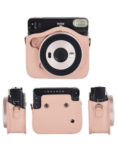 Funda Protectora Phetium para Cámara Fujifilm Instax SQ6 - Cuero PU Dorado Sonrosado