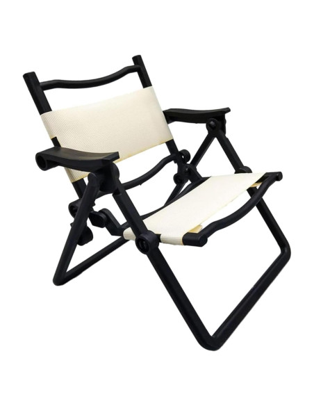 Silla Plegable Escala 1/6 SSbeauty M para Muñecas Negra Silla Plegable Escala 1/6 SSbeauty M para Muñecas Negra