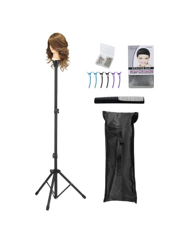 Soporte Ajustable para Cabeza de Maniquí Auroras con Trípode