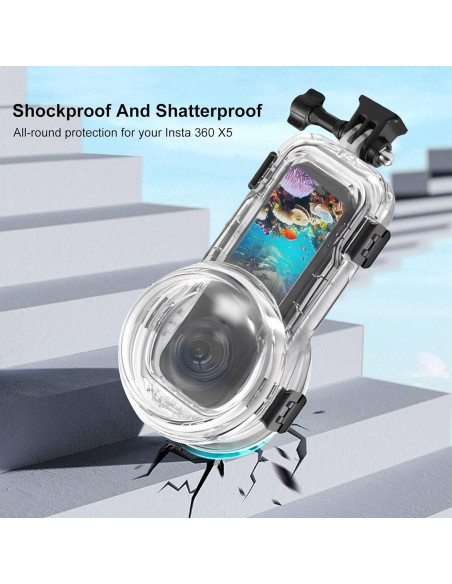 Funda de Buceo Impermeable PULUZ para Insta360 X5 - 60m Funda de Buceo Impermeable PULUZ para Insta360 X5 - 60m