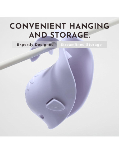 Protector de Ducha para Bebés Ballena Lavanda - Silicona Segura
