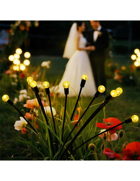 Luces de Jardín Solares Firefly, 10 Bolas LED Cálido Luces de Jardín Solares Firefly, 10 Bolas LED Cálido