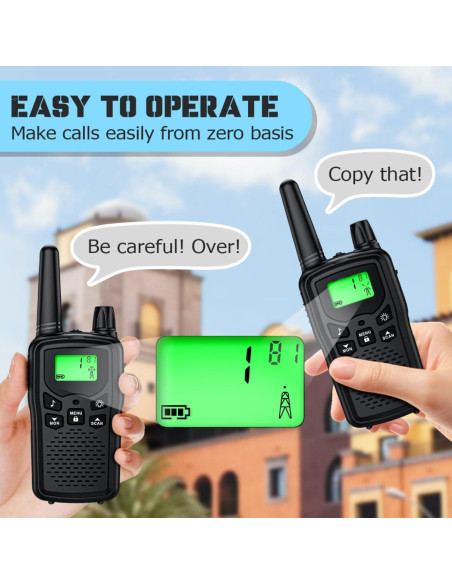 Walkie Talkies Recargables UMUSOZI T8 Negro 2 Unidades Walkie Talkies Recargables UMUSOZI T8 Negro 2 Unidades