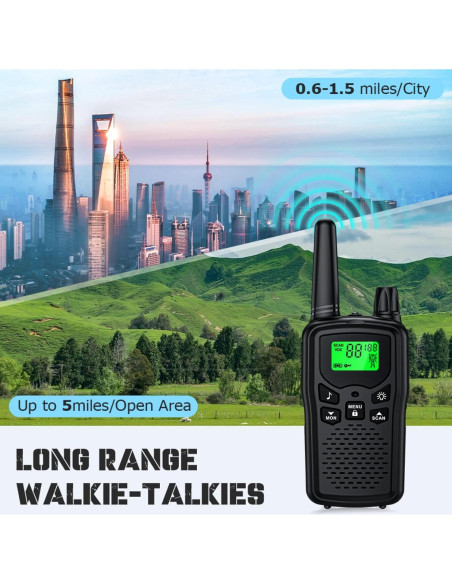 Walkie Talkies Recargables UMUSOZI T8 Negro 2 Unidades Walkie Talkies Recargables UMUSOZI T8 Negro 2 Unidades