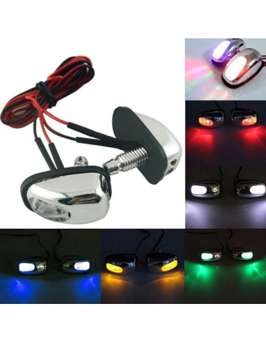 Luz LED para Limpiaparabrisas de Coche Saitedudu Azul 12V