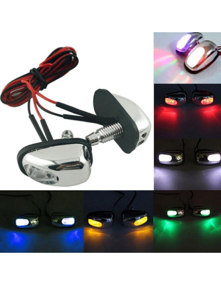 Luz LED para Limpiaparabrisas de Coche Saitedudu Azul 12V Luz LED para Limpiaparabrisas de Coche Saitedudu Azul 12V