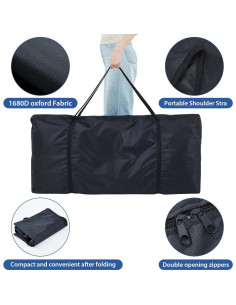 Bolsa de Transporte para Cabina de DJ Huhumy 118x56x12cm Oxford 2
