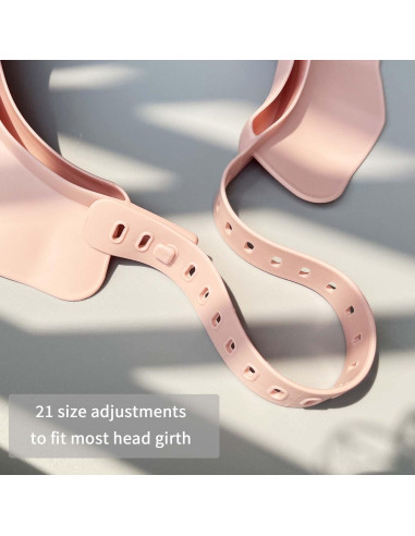 Gorro de Ducha para Bebés KOMIDK de Silicona Ajustable Rosa