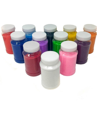Arena de Jugar Colorida Podzly 12 Colores 622g - Manualidades