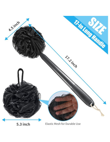 Juego de Esponjas de Lufa VANZAVANZU con Mango Antideslizante 43 cm