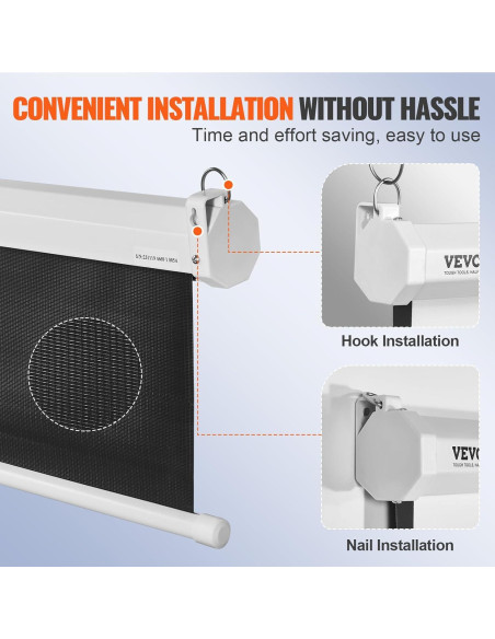 Pantalla de Proyector Manual VEVOR 100" 16:9 4K HD PVC Pantalla de Proyector Manual VEVOR 100" 16:9 4K HD PVC