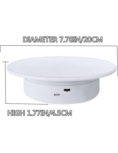 Plataforma giratoria eléctrica 20 cm Cexuw para exhibición