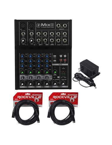 Mezclador Compacto Mackie Mix8 de 8 Canales + Cable XLR 6.1m