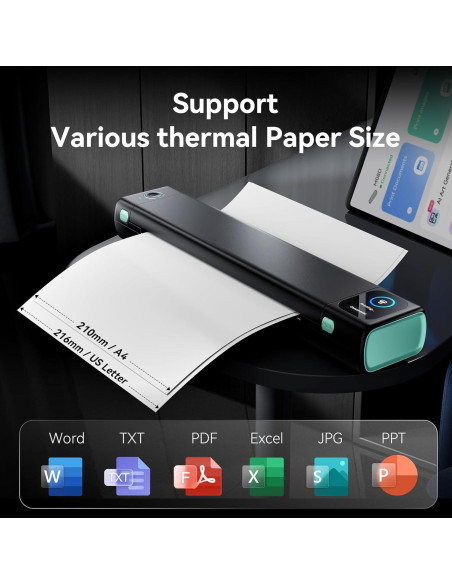 Impresora Térmica Portátil Phomemo M08D Bluetooth A4 Impresora Térmica Portátil Phomemo M08D Bluetooth A4